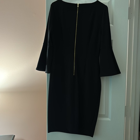 Calvin Klein dress with flare sleeves and a gold zipper. Knee length - Picture 4 of 4